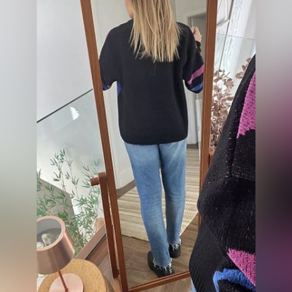 Minasmalha Brazilian multi coloured Woodstock long sleeve sweater women’s Medium - Picture 3 of 8